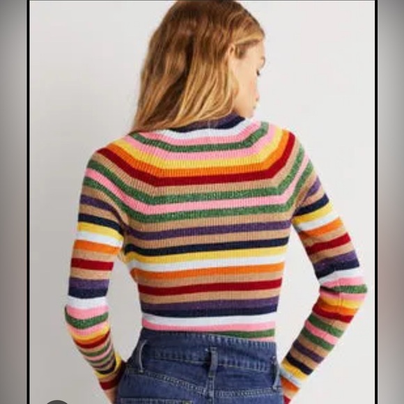 Boden multicolored stripe metallic sweater, small - Picture 2 of 10